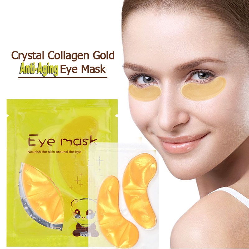 Crystal Collagen Gold Eye Mask Anti Aging Dark Circles Acne Remove Beauty Patches Hydration Eye 1027