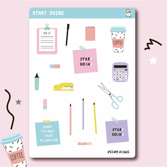 Start doing Bujo Aesthetic Sticker l Journaling Sticker l Cute Sticker