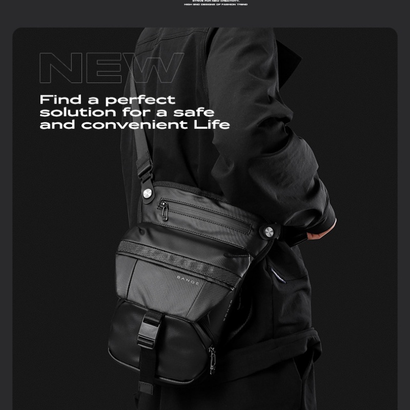 Gadgetoo Bange Cobra Motorcycle Leg Bag Water Resistant 2In1 Sling Bag Motorcycle Pouch Bag