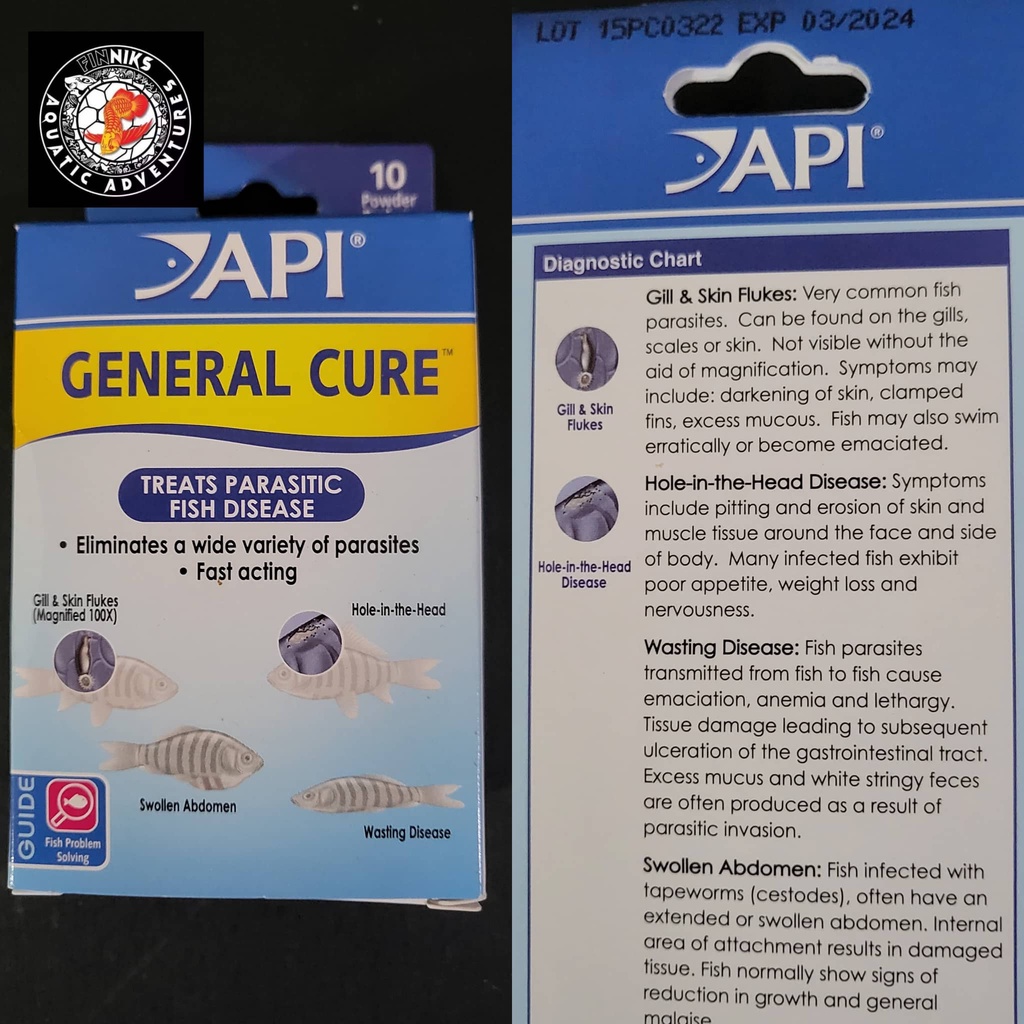 API General Cure for Aquarium Fish Medicine (10 Powder) | Shopee ...