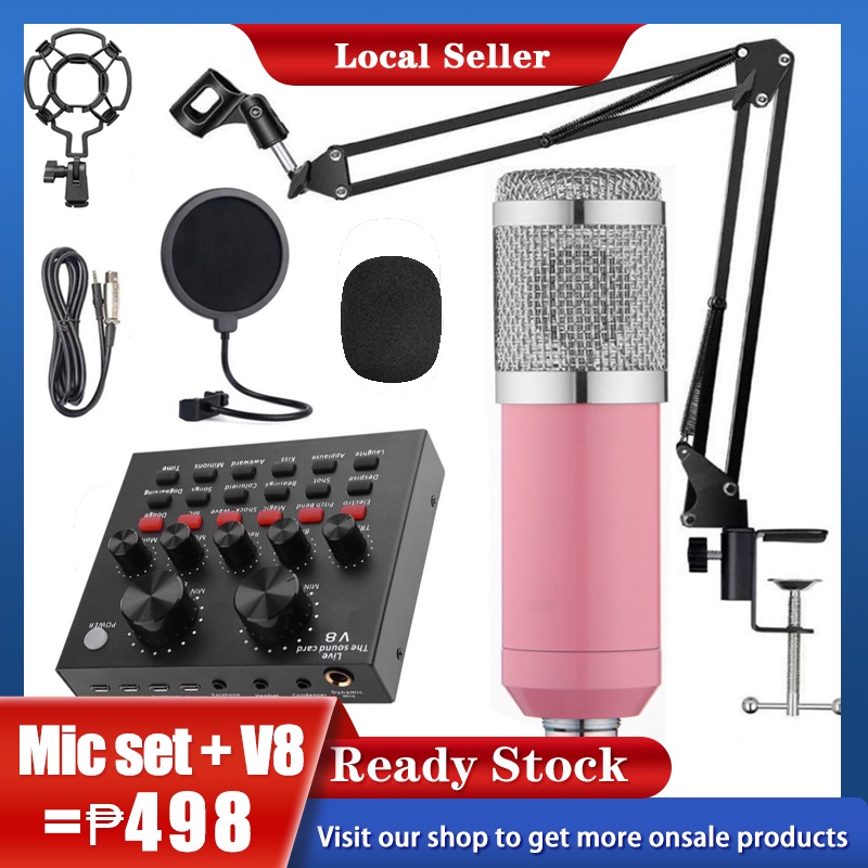 Microphone for Recording Mic Condenser Complete Set for PC Studio Microphone Full Set Streaming