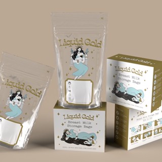 The Liquid Gold BreastMilk Bags Food Storage Bags Clear with Spout 200ML (Buy 10 Free 2) #3