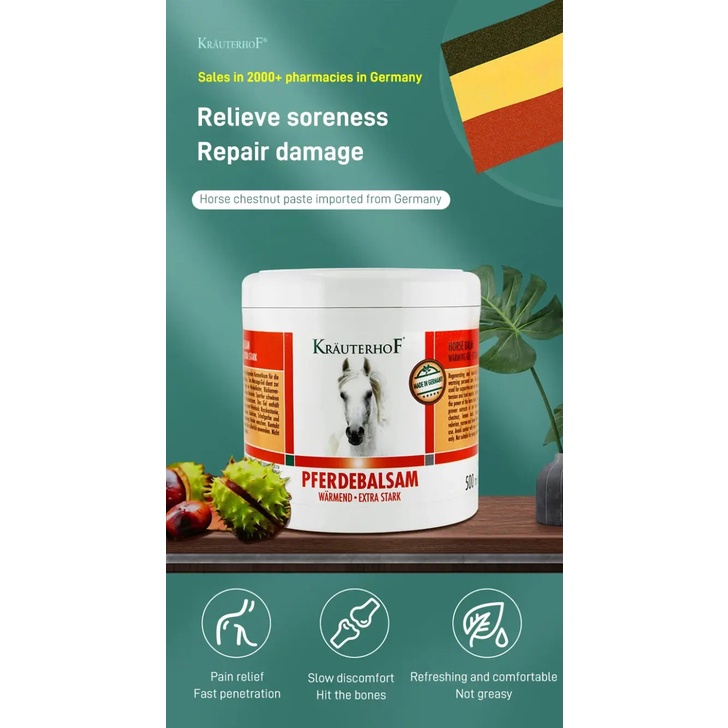 German horse paste cold compress gel Pain relief muscles shoulder neck waist leg【77】