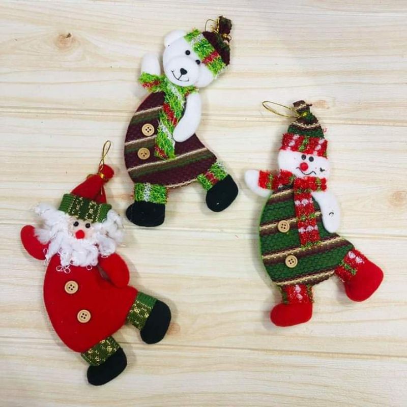 ORNAMENTS DECORATIONS (santa claus, teddy bear, snowman) Shopee