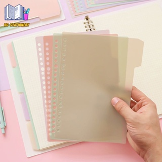 A5/B5/A4 PP Index Page Separator Colors Loose Leaf Binder 4 Sheets Stationary crafting