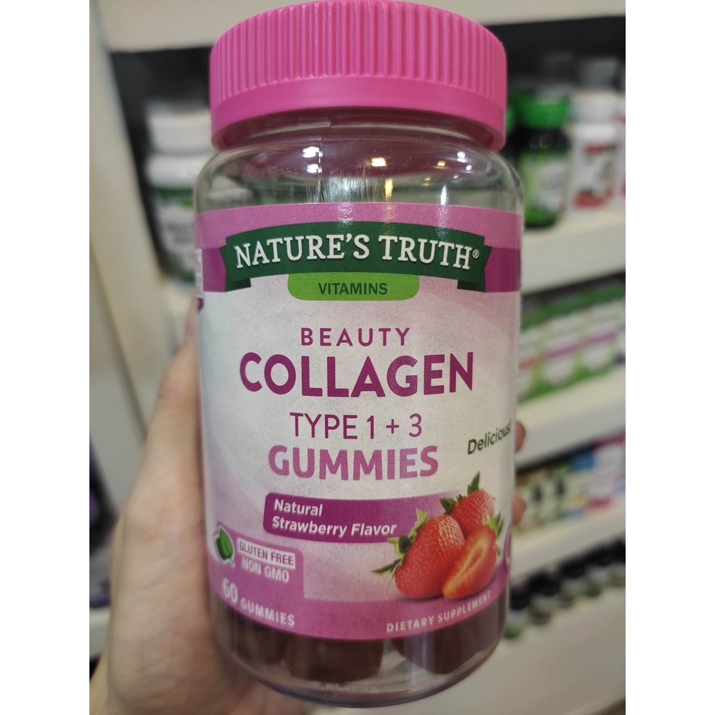 Nature's Truth Vitamins Beauty Collagen Type 1+3 Gummies 60 Gummies Exp ...