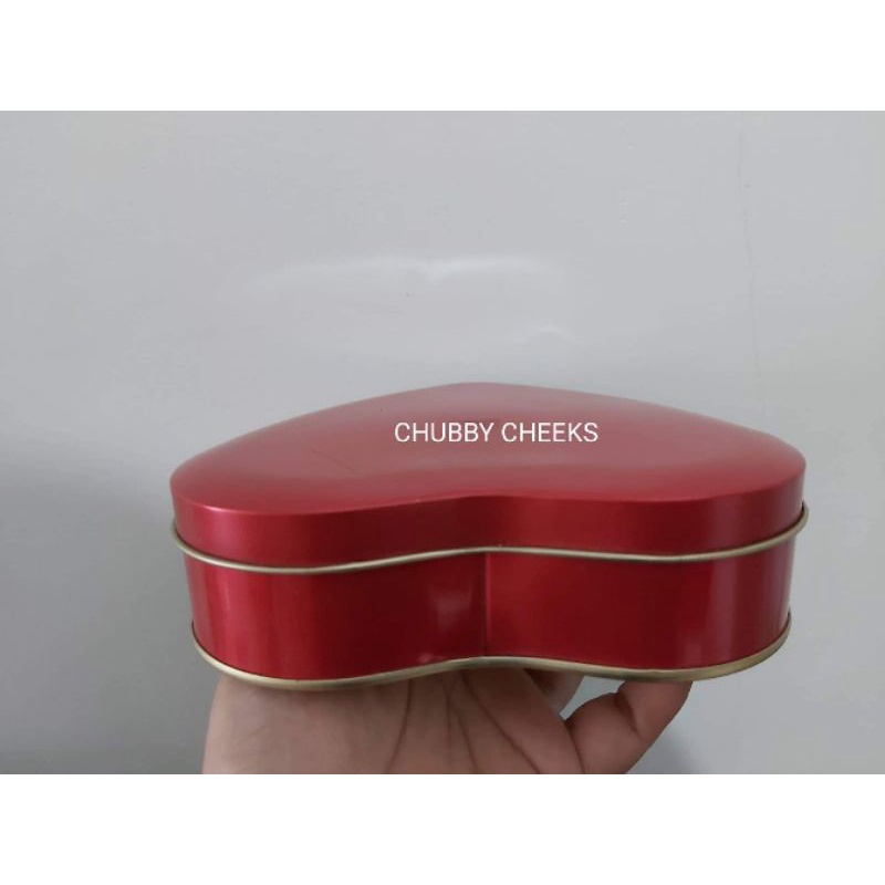 TIN CAN RED HEART SHAPE 6X2 (5PCS) Shopee Philippines