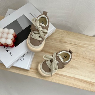 Three Seasons Canvas Shoes Children Korean Casual Boys Soft-Soled Cloth Girls Ugly Cute Color Matching Velcro Sneakers #7