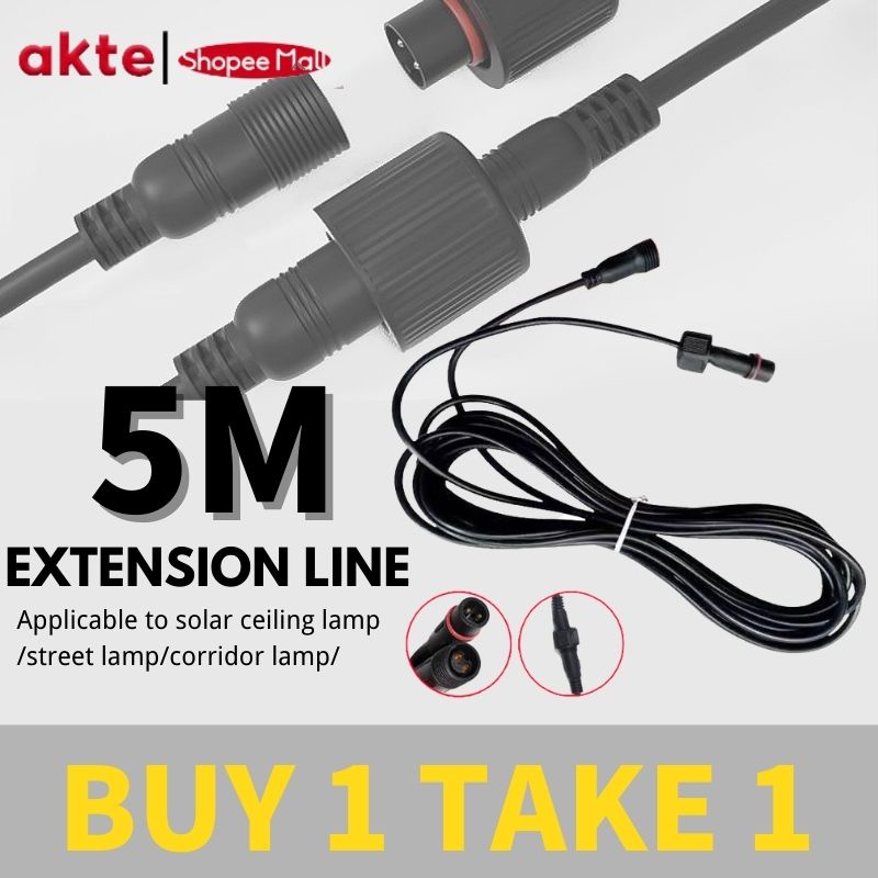 Solar Light Extension 5 Meters Power Cord IP67 Solar Powered Floodlight