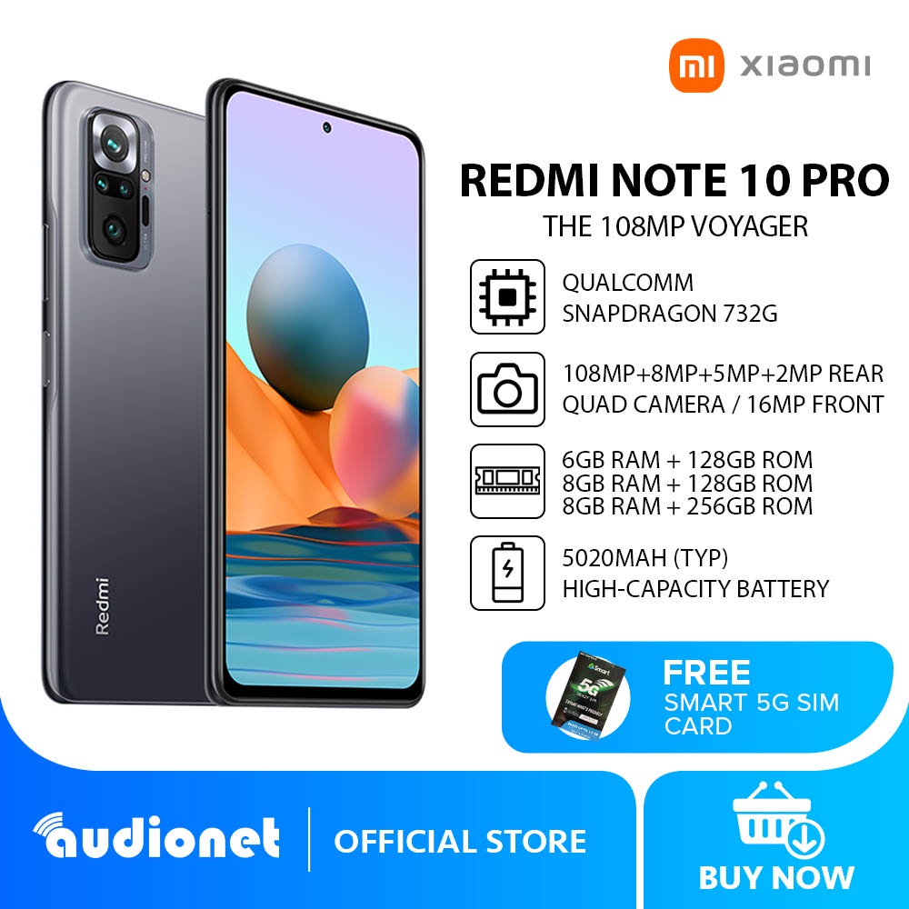 Xiaomi Redmi Note 10 Pro Smartphone | 6GB/8GB+128GB / 8GB+256GB | 108MP ...