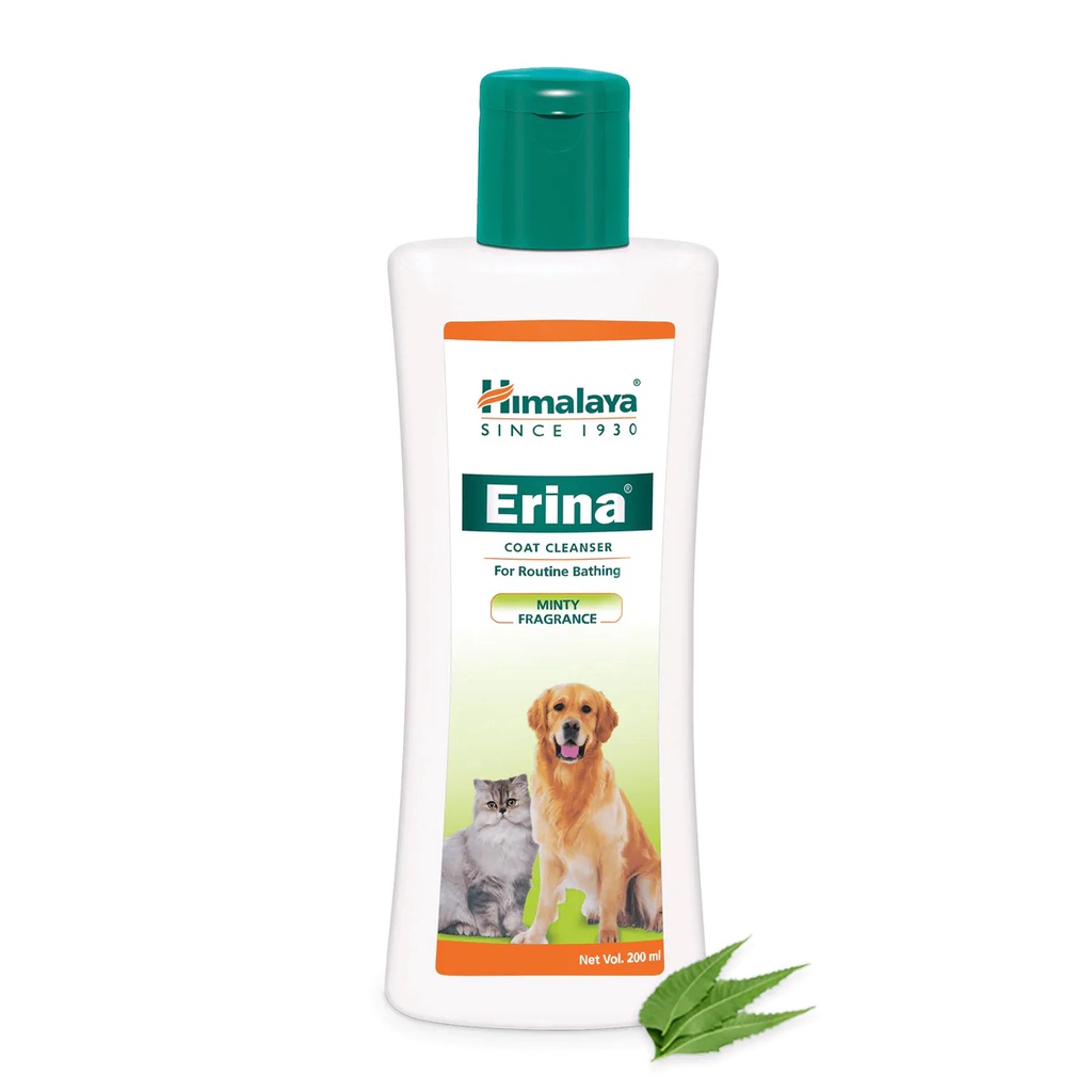 Himalaya Erina Coat Cleanser For Routine Bathing Minty Fragrance