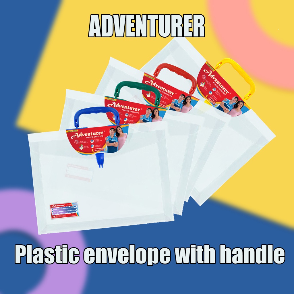 ADVENTURER PLASTIC ENVELOPE WITH HANDLE (CLEAR) Shopee Philippines