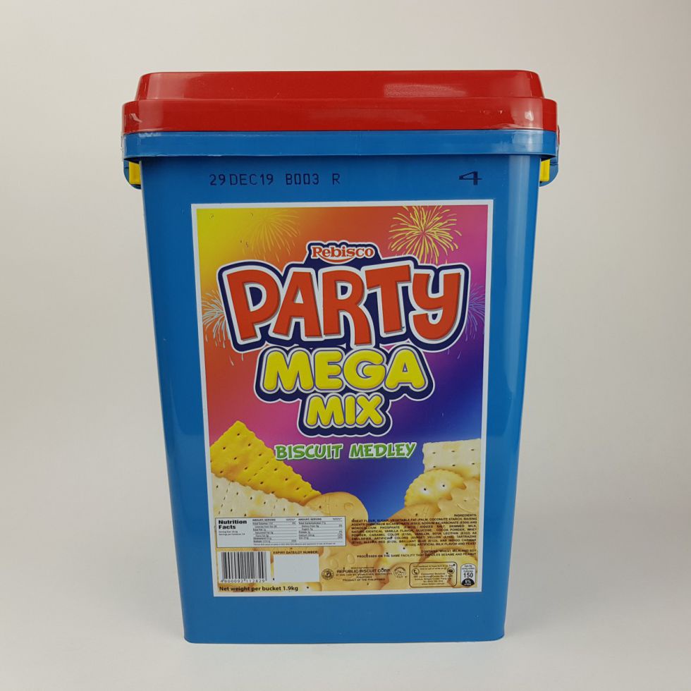 Rebisco Tins/Buckets Party Mega Mix 1.9kg Shopee Philippines