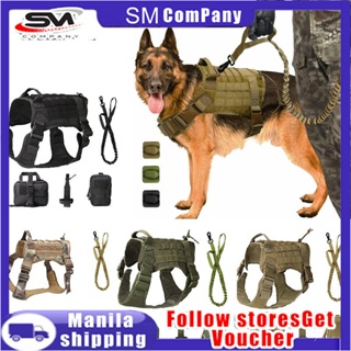 Tactical Dog Vest Breathable Military Dog Clothes Straps Adjustable Size Training Hunting Moller