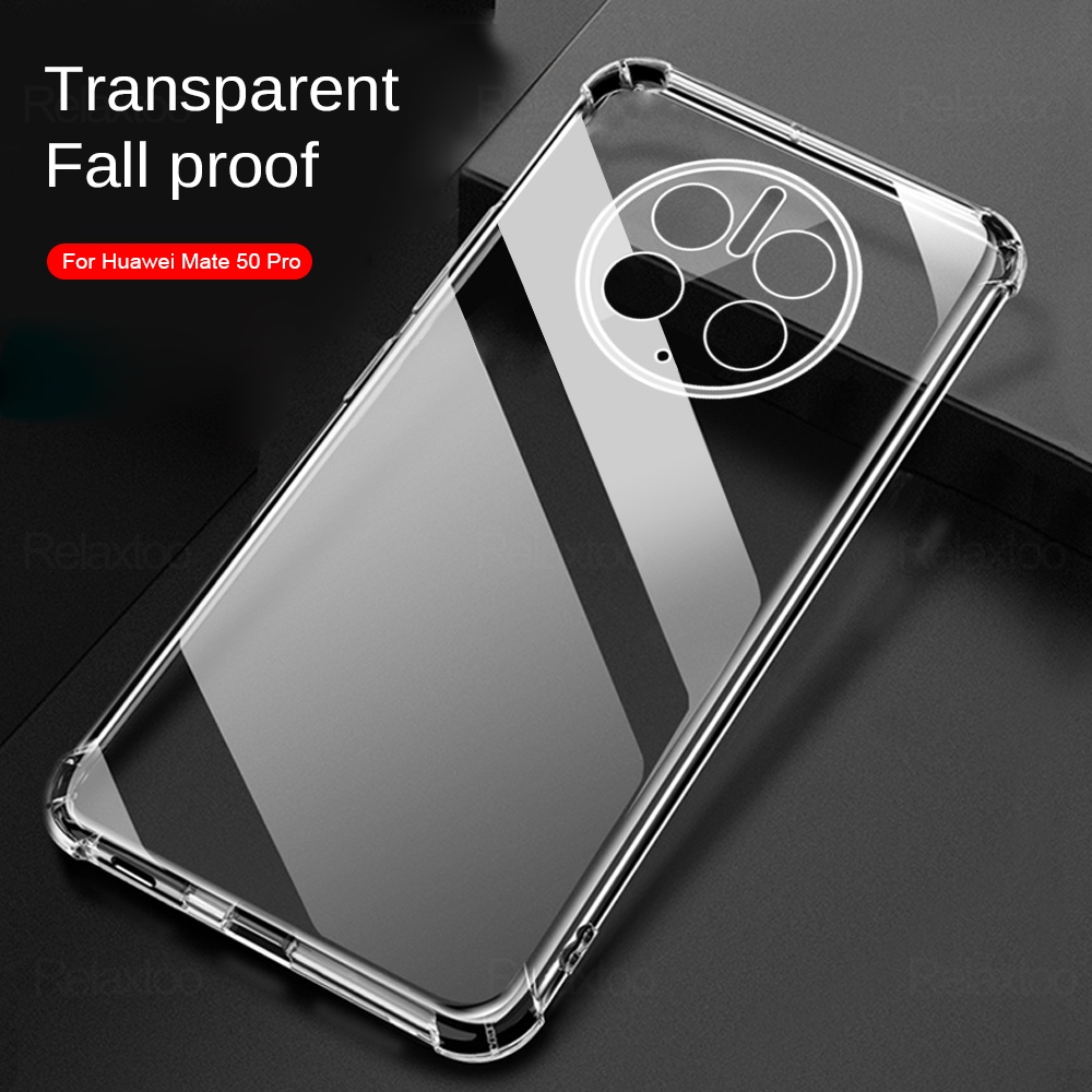 For Huawei Mate 50 Pro Case Clear Silicone Back Cover Coque Huawey ...