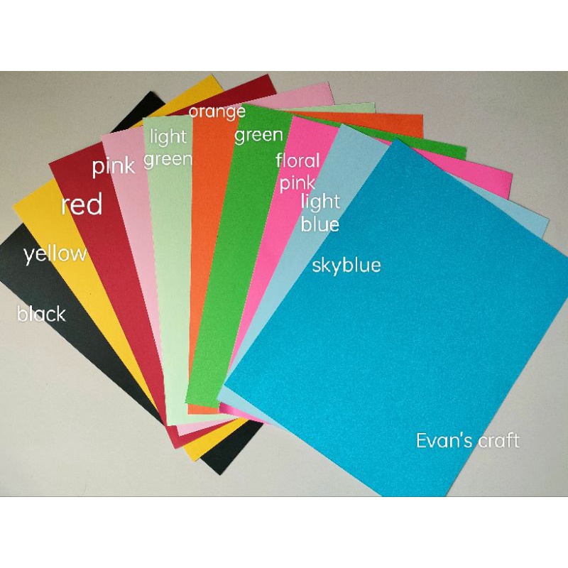 Cardstock assorted color JOY 10sheets 200gsm A4size makapal art paper