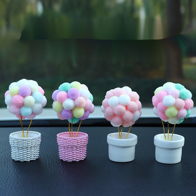 Creative Cartoon Car Decoration Mini Flower Pot Balloon Multiple