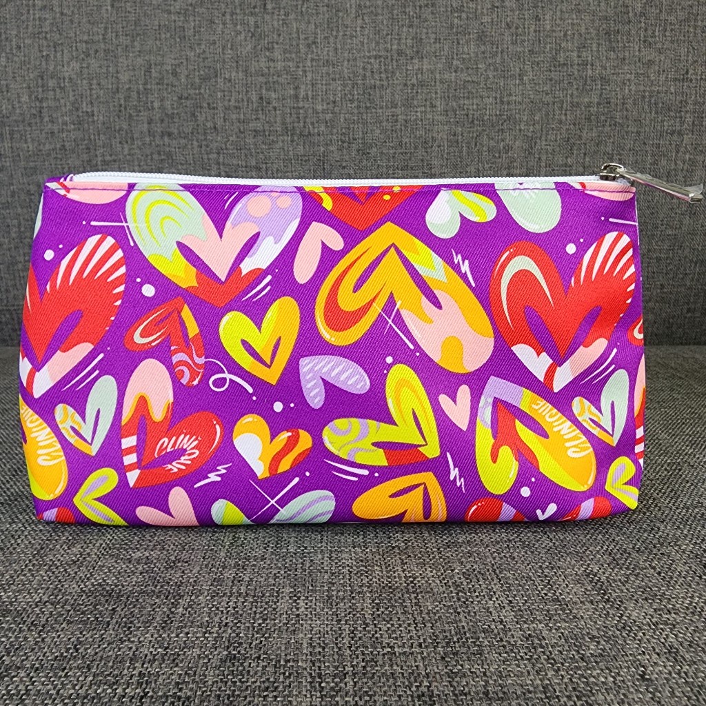 Clinique Makeup Bag Hearts Design Shopee Philippines