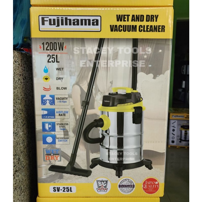 Fujihama Stainless VACUUM 25L WET, DRY & BLOWER (3in1) Stainless Body