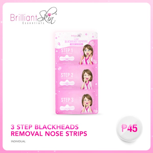 Brilliant 3 Step Blackheads Removal Nose Strips (Individual) Shopee