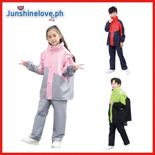 Kids Raincoat For Boys Girls Waterproof Rain Suit Hooded Rainwear Suit Children's Raincoat