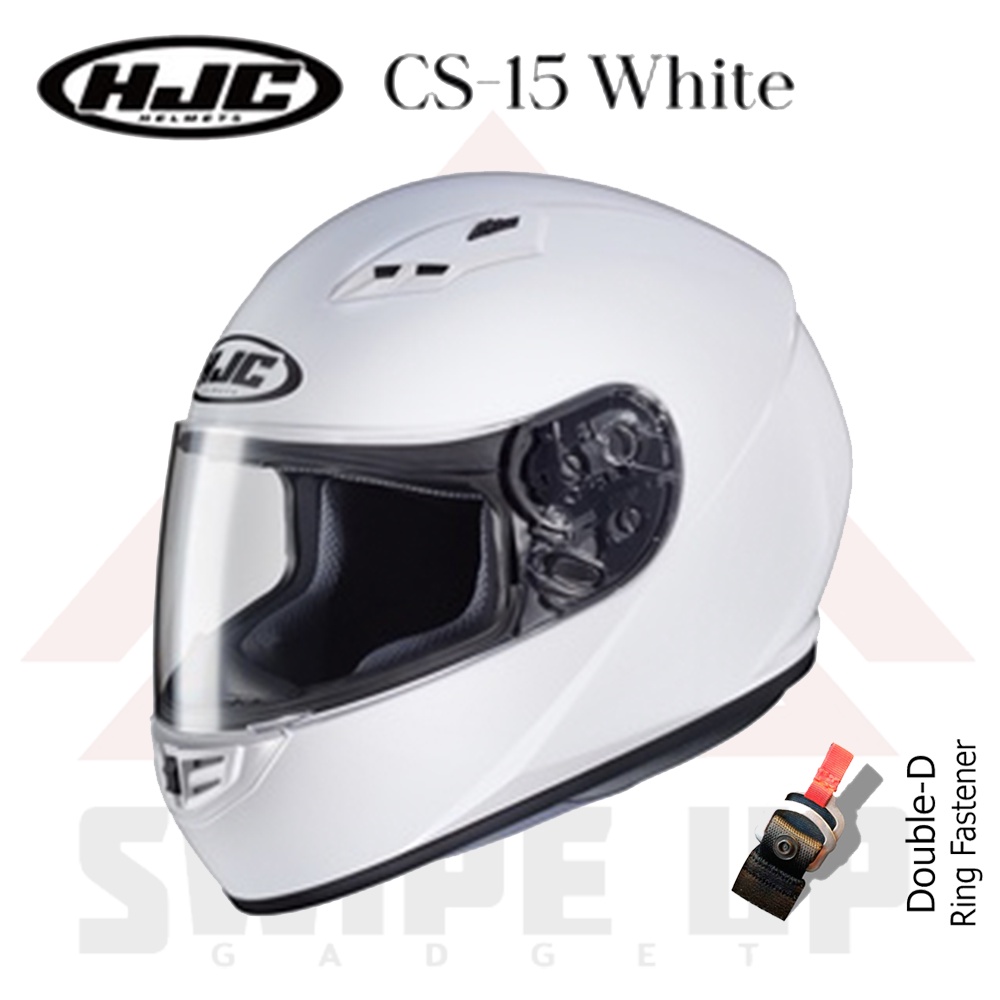 Hjc Helmets Cs 15 White Double D Ring Shopee Philippines