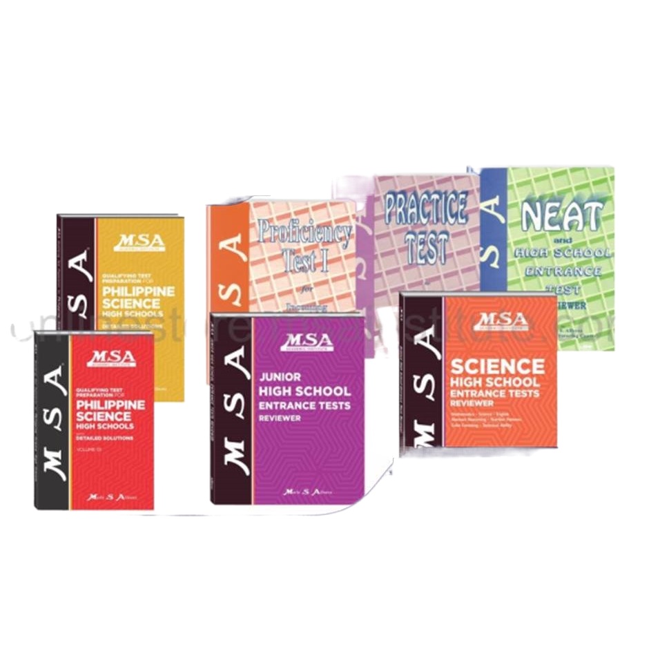 MSA Philippine Science High School Entrance Test Reviewer Set (7 books) hot sell