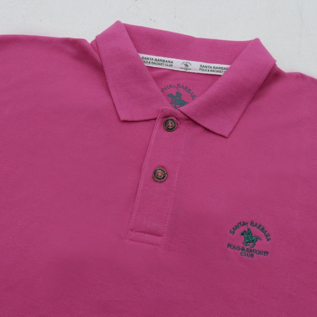 Santa Barbara Polo And Racquet Club Plain Pink Polo Shirt For Men With  Embroidered Logo | Shopee Philippines