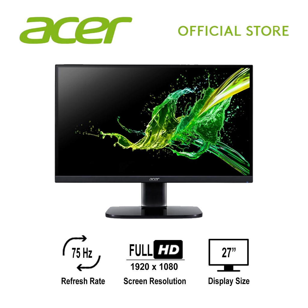 Acer KA272 Bmix 27” Full HD 1920 X 1080 75Hz IPS Technology 1ms AMD ...