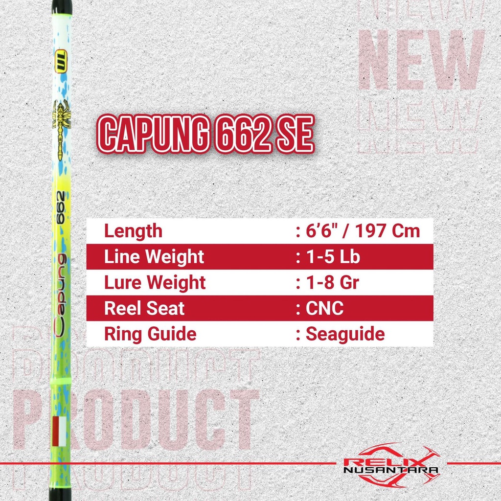 Relix Nusantara Dragonfly Fishing Rod 662 SE 198cm Relik Nusantara UL