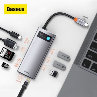 Baseus USB C HUB Type C to HDMI-compatible USB 3.0 Adapter 8 in 1 Type C HUB Dock for MacBook Pro Air Surface Pro 7