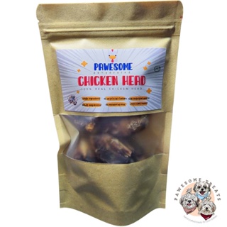 Pawesome Dehydrated Chicken Head All Natural Treats for your Dogs 8 pcs per pack