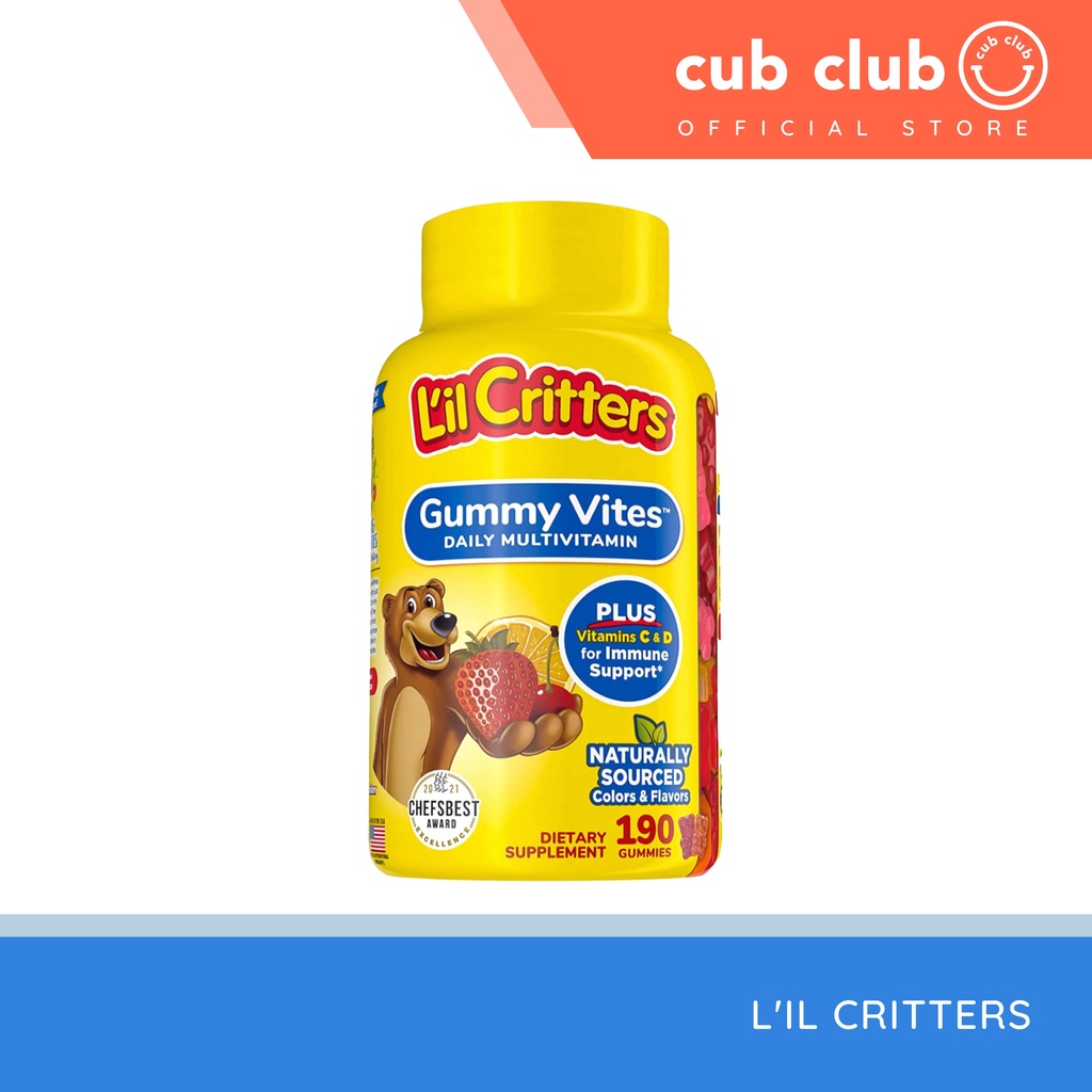 L'il Critters Gummy Vites Daily Kids Multivitamin with Vitamin C, D3