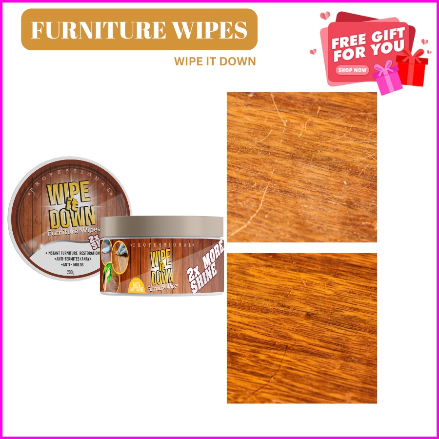 WIPE IT DOWN Affordable Furniture Wood Polish Polisher 200g (Anti