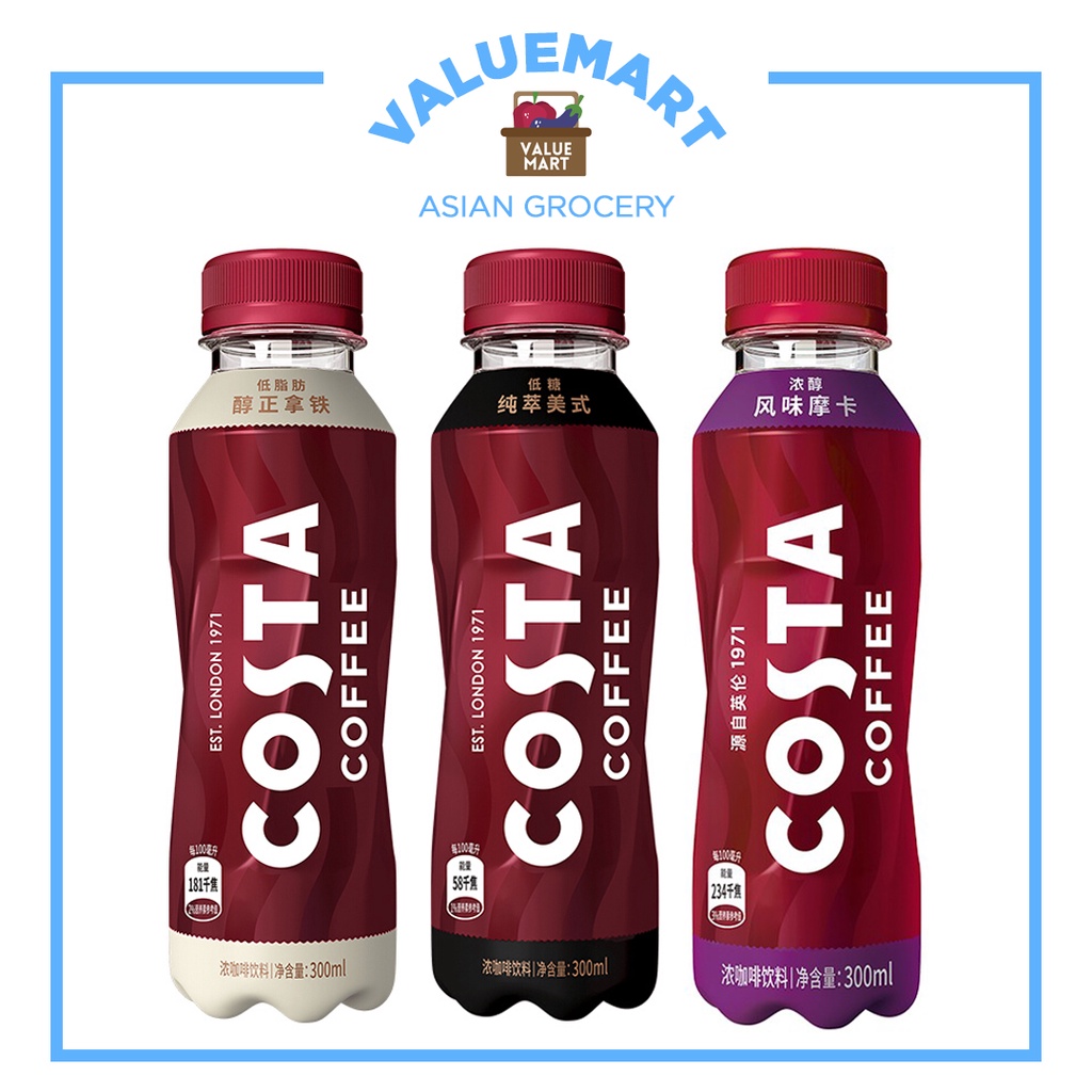 Costa Coffee Premium UK British ReadytoDrink Latte (Americano, Milky