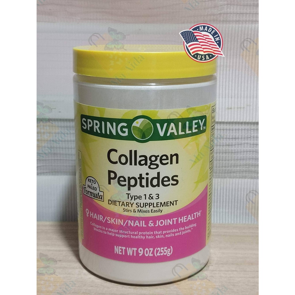 Spring valley powder COLLAGEN Peptides hair, skin & nails 9 oz (255g