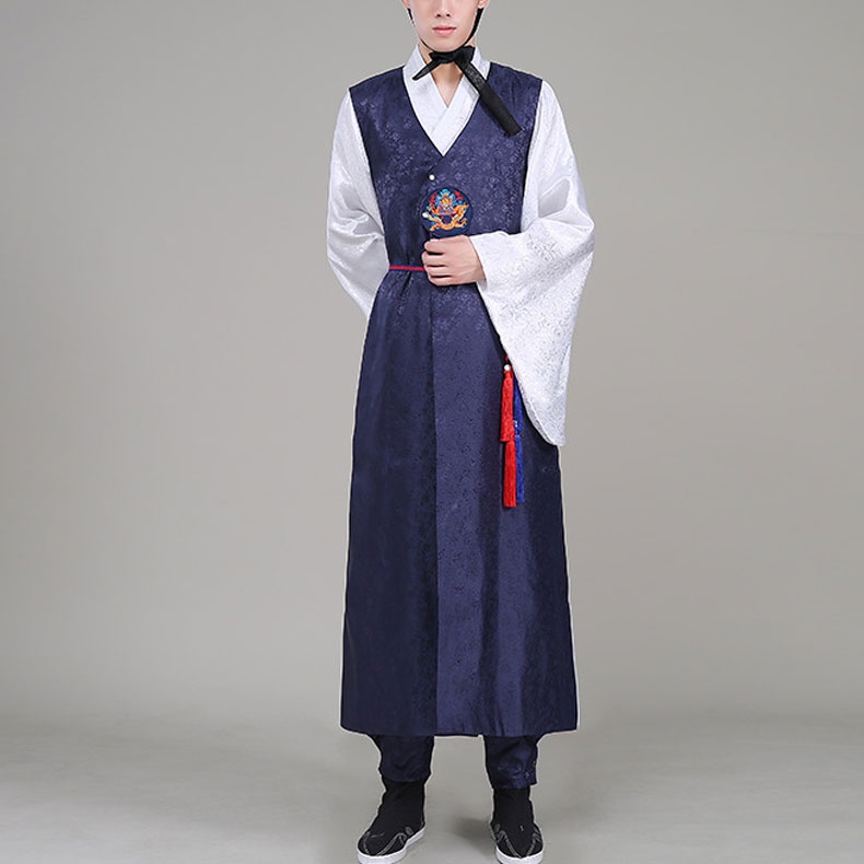 Men Korean Hanbok men traditional court official clothing ancient robes ...