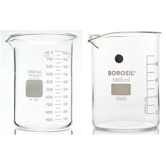 PYREX/BOROSIL BEAKER, borosilicate glass, 400ML/500ML/1000ML | Shopee ...