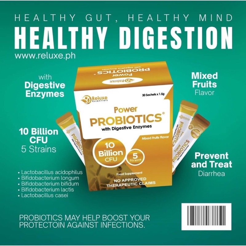 Reluxe Probiotic Digestive Enzymes 30 Sachets Per Box Shopee Philippines