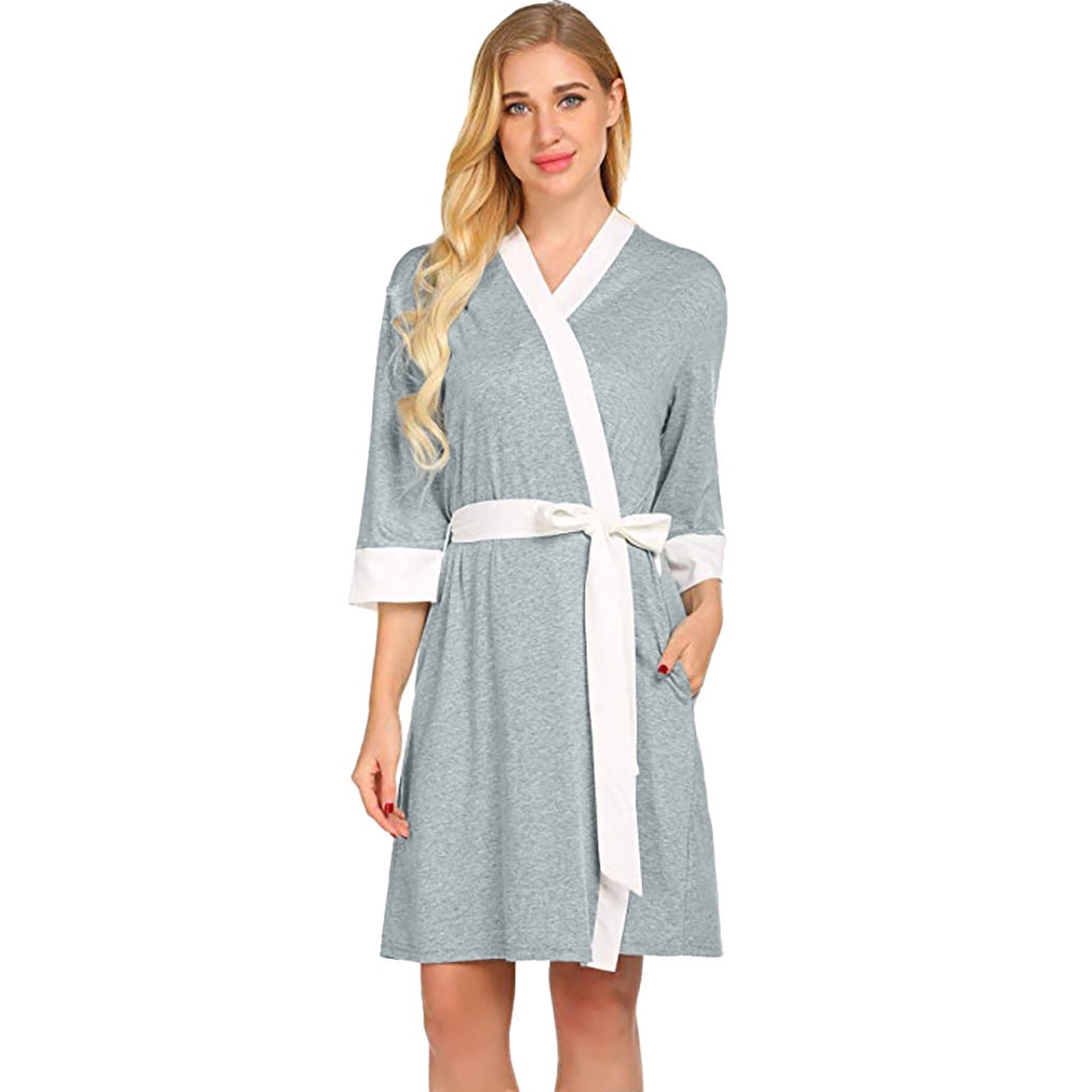 Sandals for Wome Twice**Maternity Nursing Robe Delivery Nightgowns Hospital Breastfeeding Gown