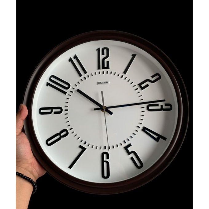 MESIN Original Sakana Brown Wall Clock 30CM Large Wall Clock Machine on