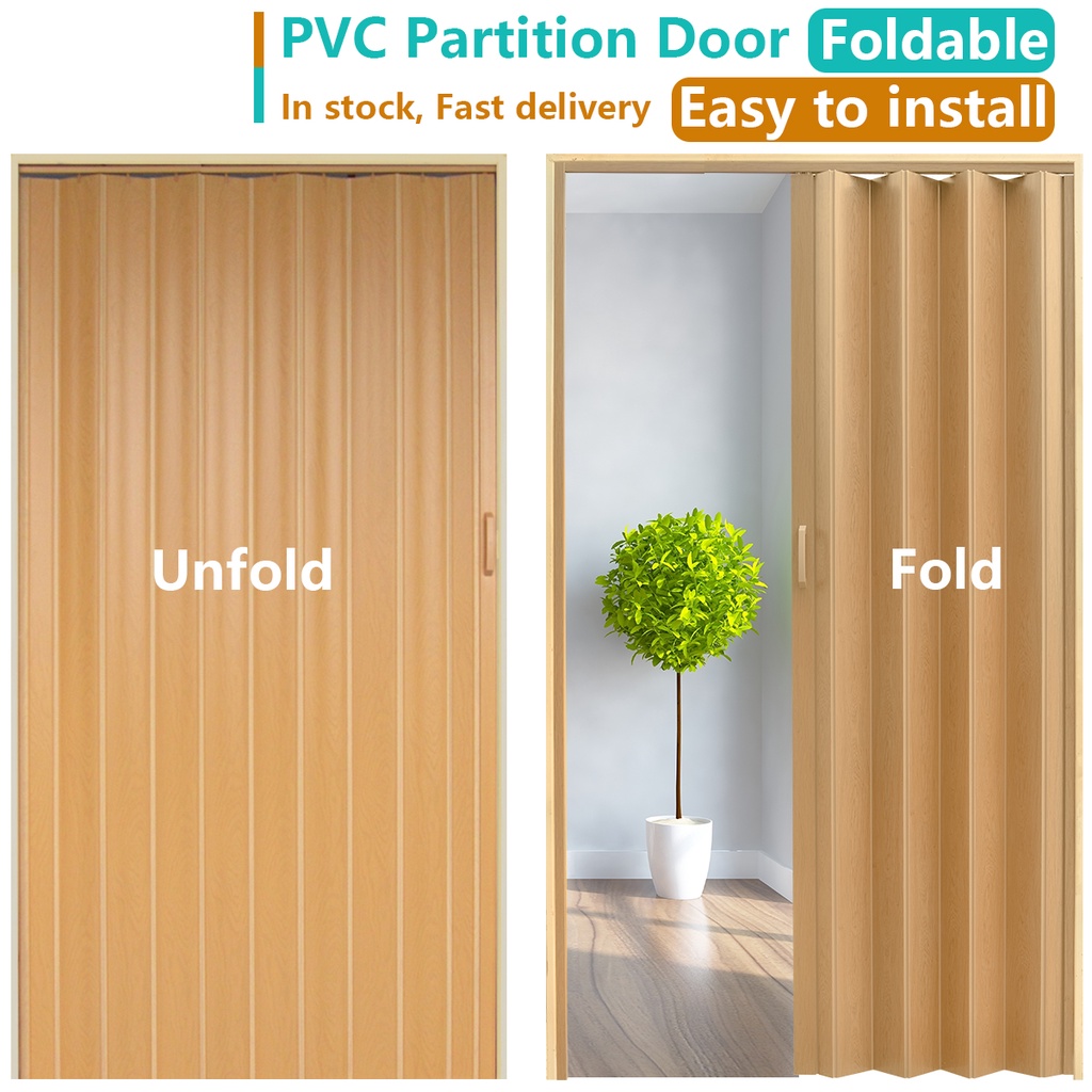 Accordion Doors Interior No Drill Honeycomb Folding Door Pull Down,  Soundproof \u0026 Durable, Perfect For Bedroom, Balcony, Studio Apartments,No  Drilling Kitchen Furniture, image size:1024x1024