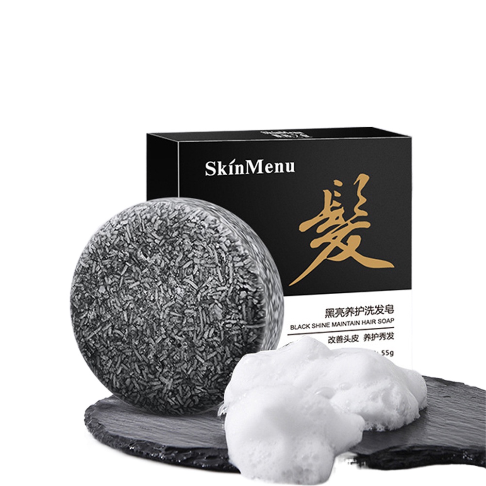 CODNEWHair Soap Repair Antidandruff Natural Organic Conditioner Fleeceflower Root Black Sesame Hair