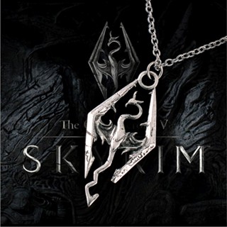 ∋European and American popular dinosaur pendant necklace Skyrim The Elder Scrolls Dragon Pendant Me #3