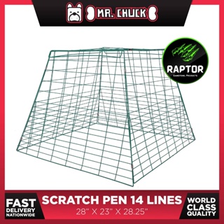 RAPTOR GAME FOWL PRODUCTS - SABONG / WORLD CLASS SCRATCH PEN 14 LINES / CHICKEN / ROOSTER / CAGE