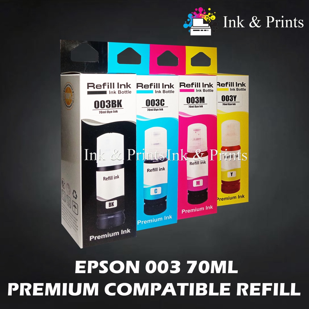EPSON 003 Refill Ink SET 4 COLORS Compatible ink for L3110/L3150/L3118