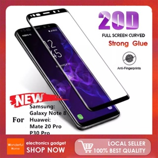 u0_【Philippines stock】20D Full Curved Tempered Glass For Huawei P30 PRO Screen Protector Protective