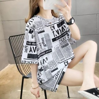 YZ #OVS Korean loose oversized T-shirt boho Plus Size Basic Shirt Oversize tee outfit #8