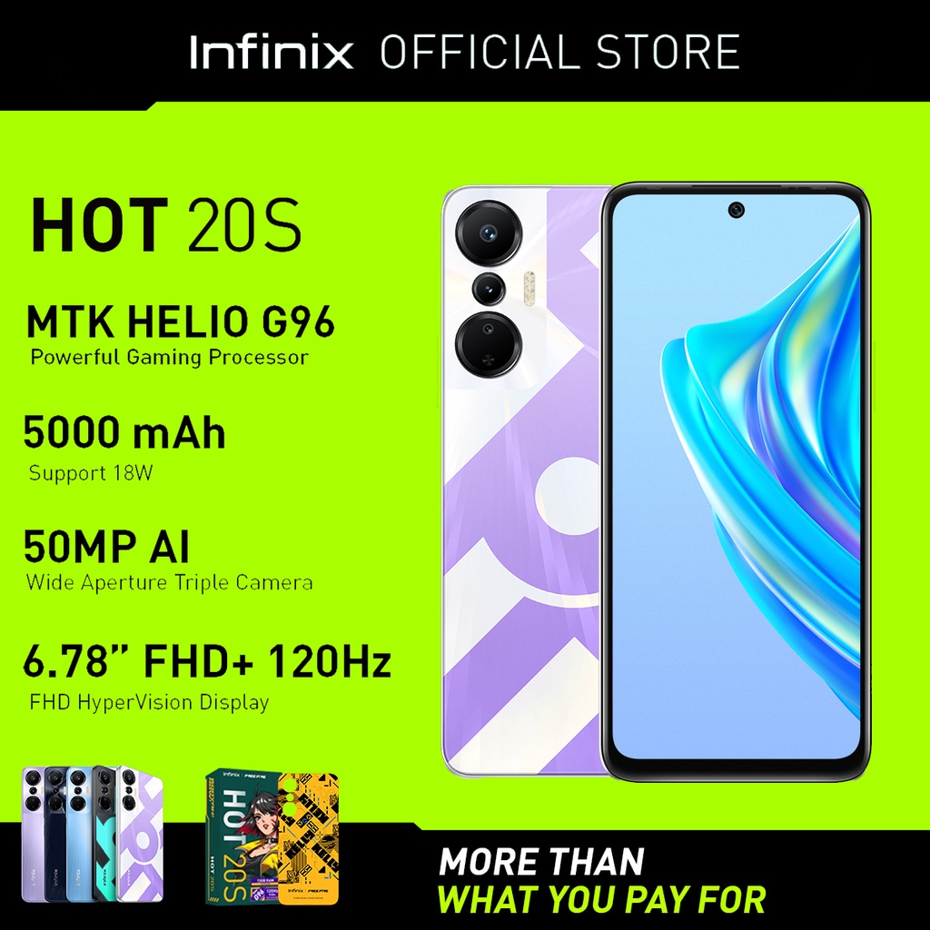 Infinix Hot 20S 8GB + 128GB (1 year local warranty) | Shopee Philippines