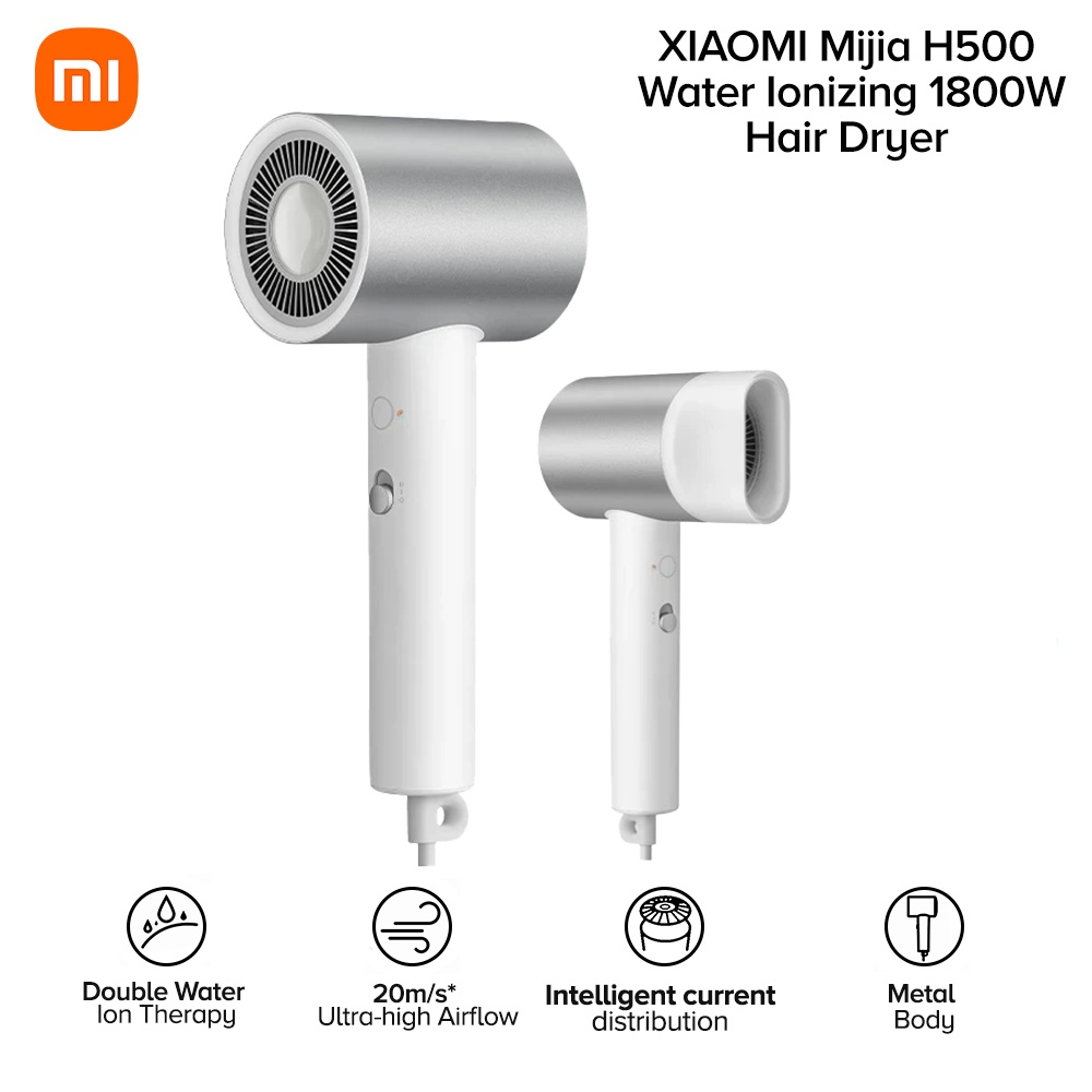 XIAOMI Mijia H500 Water Ionizing 1800W Hair Dryer with Double Water Ion ...